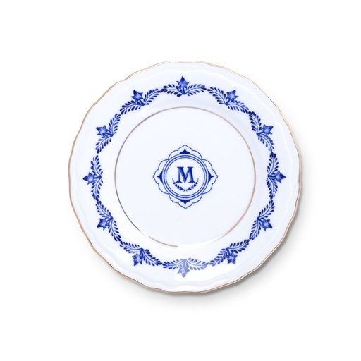 [19H/02-S] Assiette à dessert en porcelaine peinte à la main "Héritage"  ⌀ 18 cm