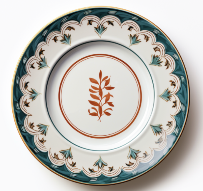 peinte à la main une assiette en porcelaine haut de gamme