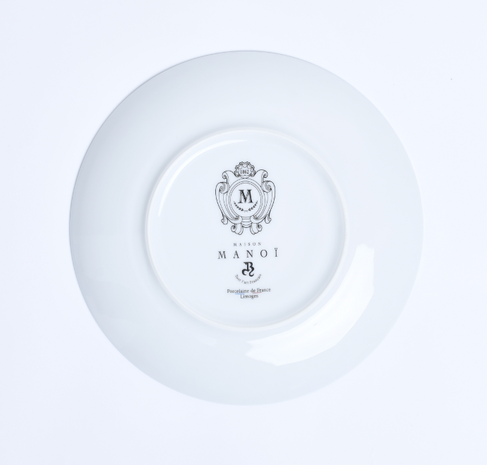 Assiette creuse en porcelaine IG Limoges