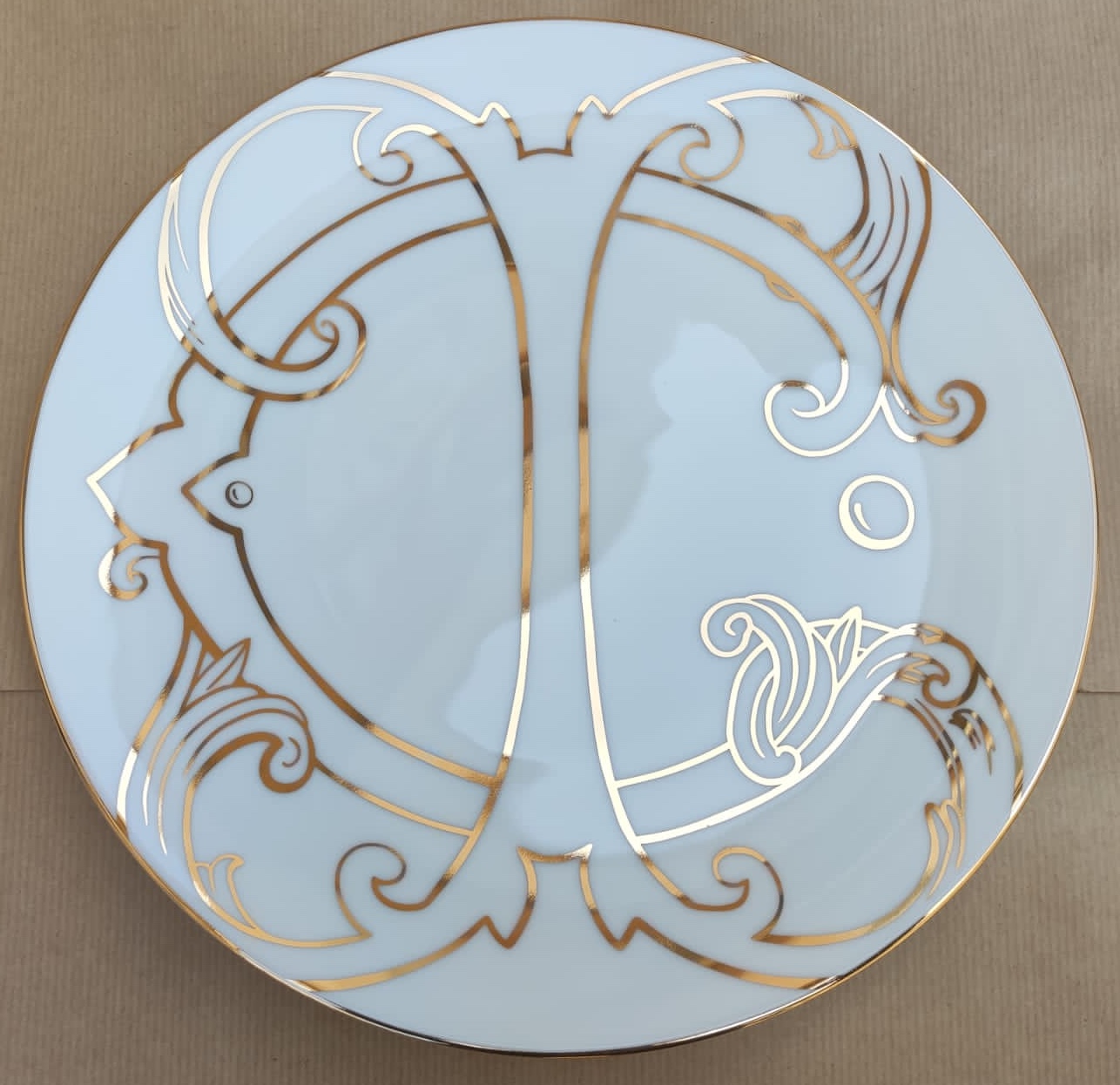assiettes sur mesure monogrammes mariage