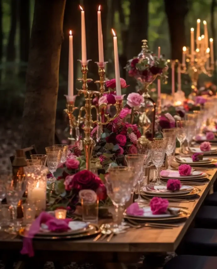 120 assiettes sur mesure mariage au coeur de la forêt dresser par le chef jean antoine Ottavi Corse