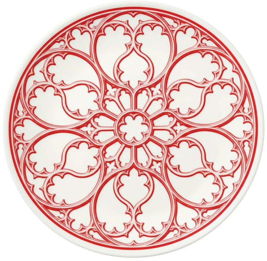 assiette décorer sur mesure pour un service de 130 pcs mariage