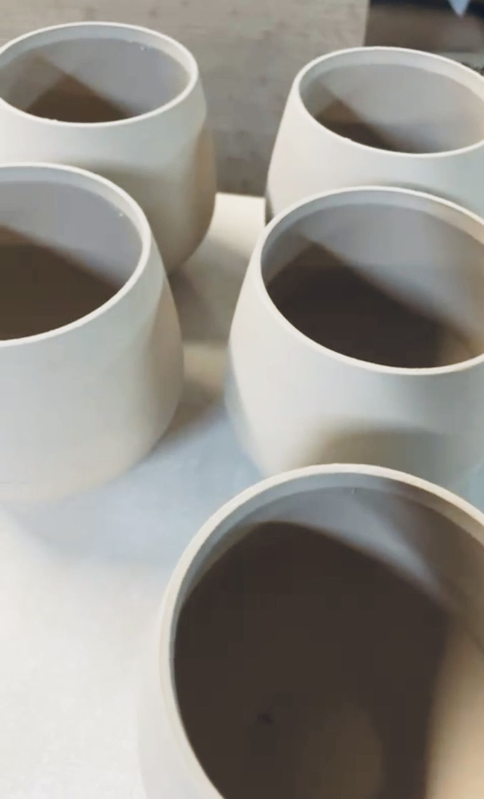 tasse façonnée sur mesure en porcelaine de limoges
