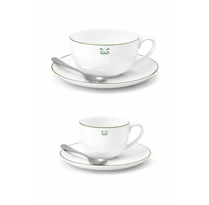 tasses à café et sa soucoupe tasse à thé et sa soucoupe porcelaine de limoges personnalisée filet peint main