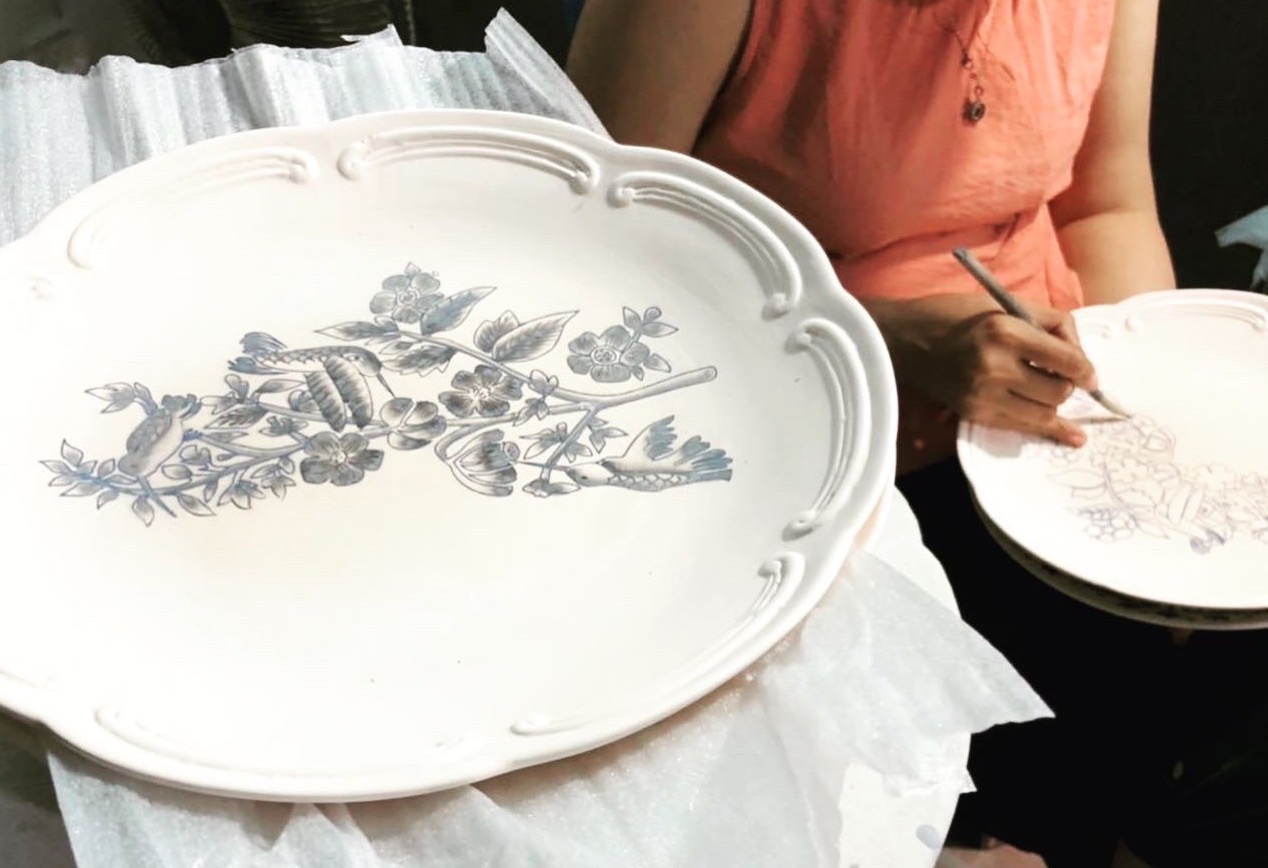 assiette en porcelaine moderne 