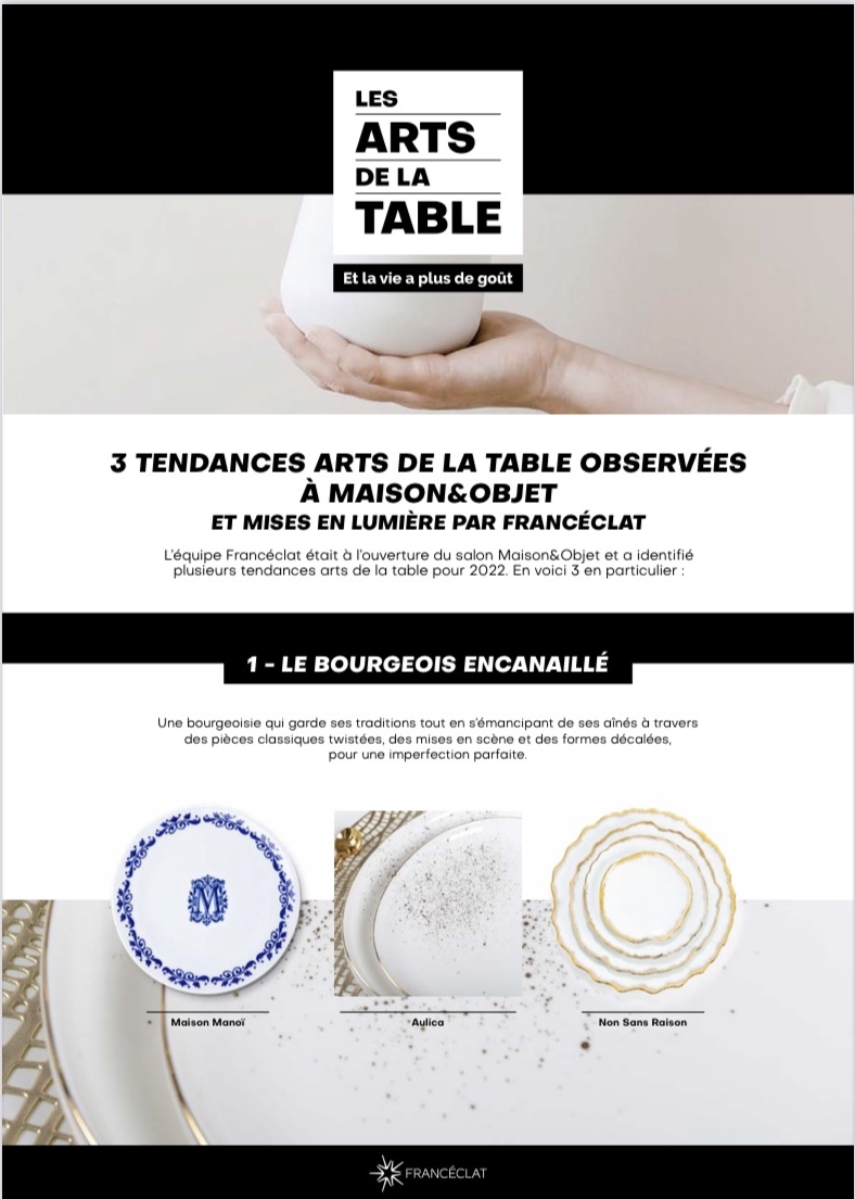 Les Arts de la Table - Maison Manoï Art