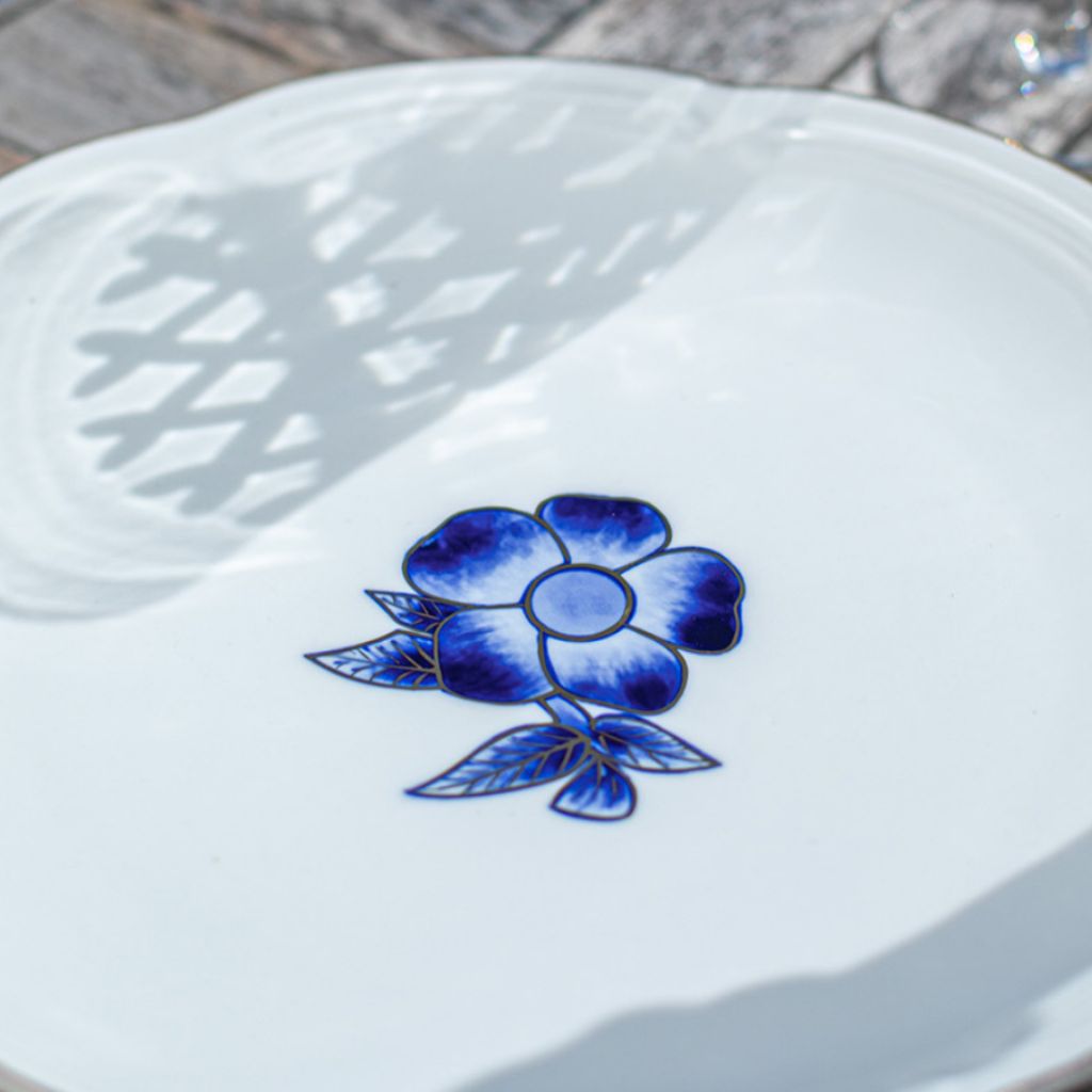 Assiette à dîner en porcelaine peinte à la main "Les Oiseaux" ⌀ 26 cm