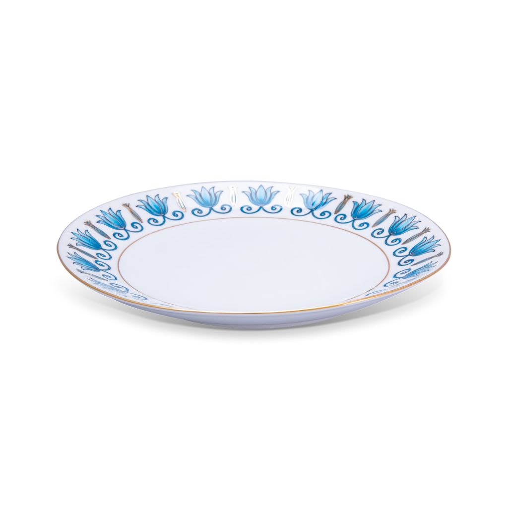 Assiette à dîner en porcelaine peinte à la main "Lotus" ⌀ 26 cm