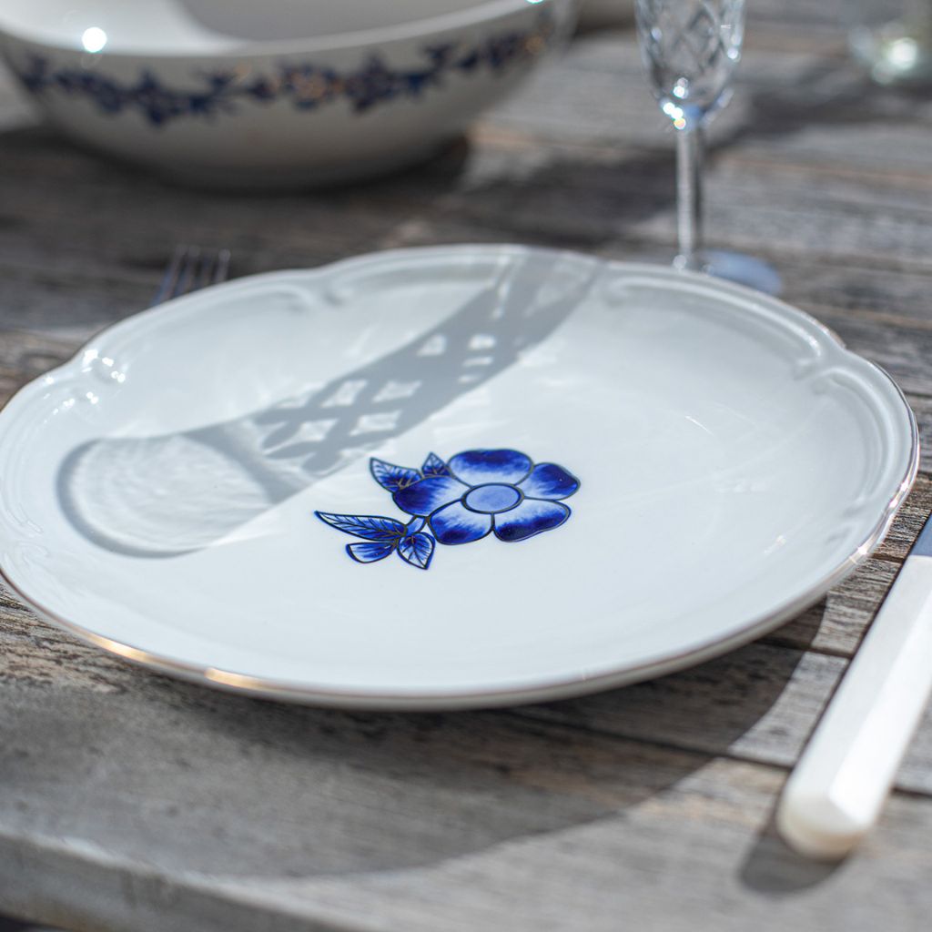 Assiette à dîner en porcelaine peinte à la main "Les Oiseaux" ⌀ 26 cm