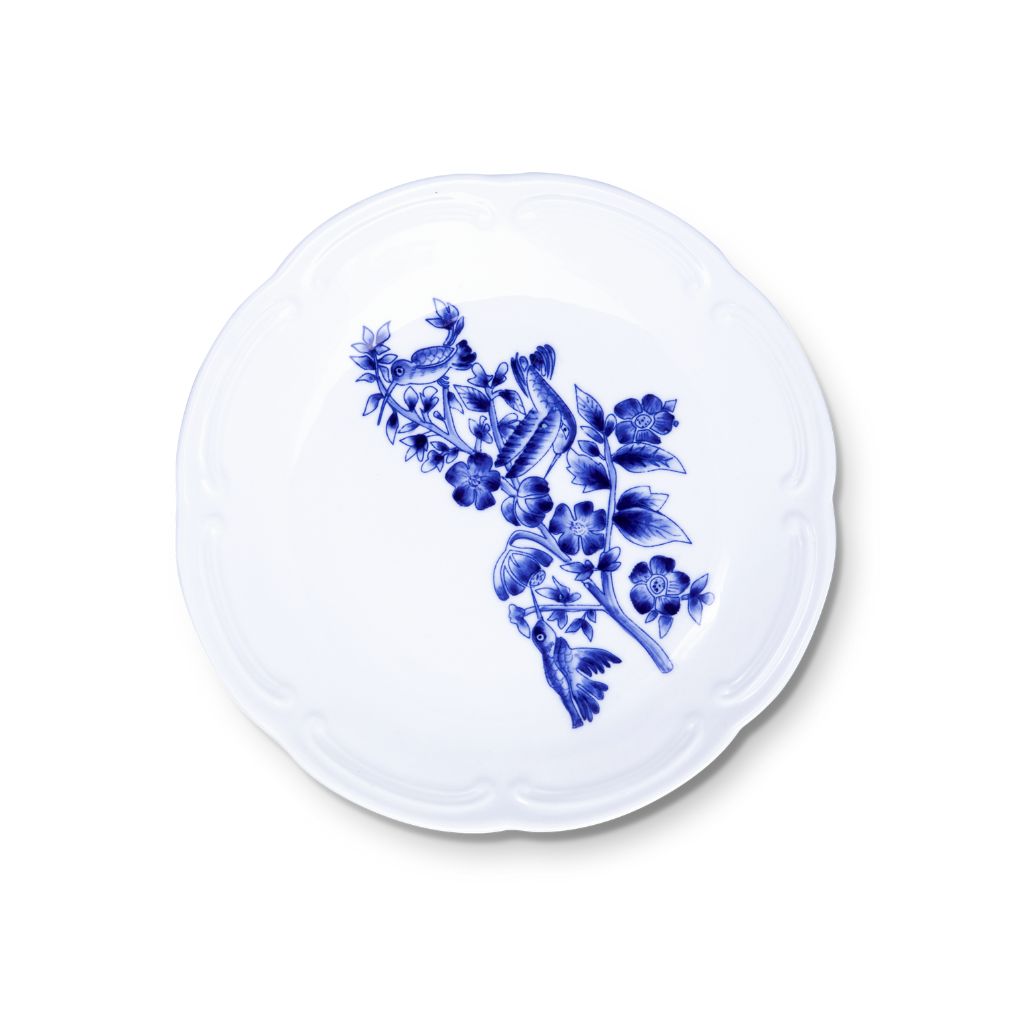 Assiette en porcelaine peinte à la main "Les Oiseaux" ⌀ 23cm
