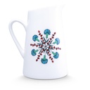 Hand-painted porcelain vase "Volutes" - 1.5 L - Exceptional Craftsmanship -
