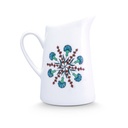 Petit vase en porcelaine peint à la main "Volutes" - 0,75 L - Artisanat haut de gamme -