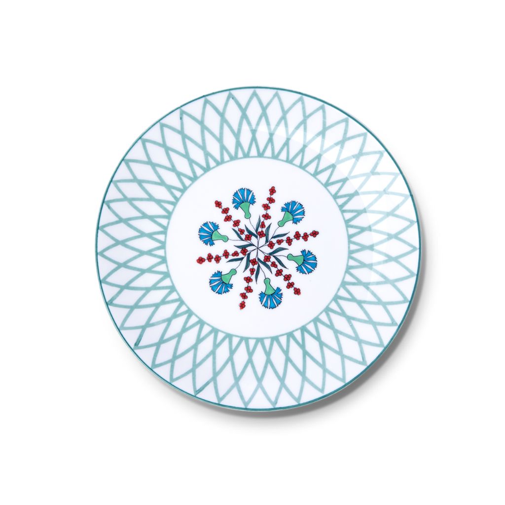 Assiette en porcelaine haut de gamme peinte à la main "Volutes" ⌀ 18 cm