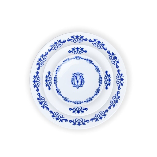 [14OR/02-S] Assiette en porcelaine de Limoges moderne "Ornements Limoges" ⌀ 16 cm