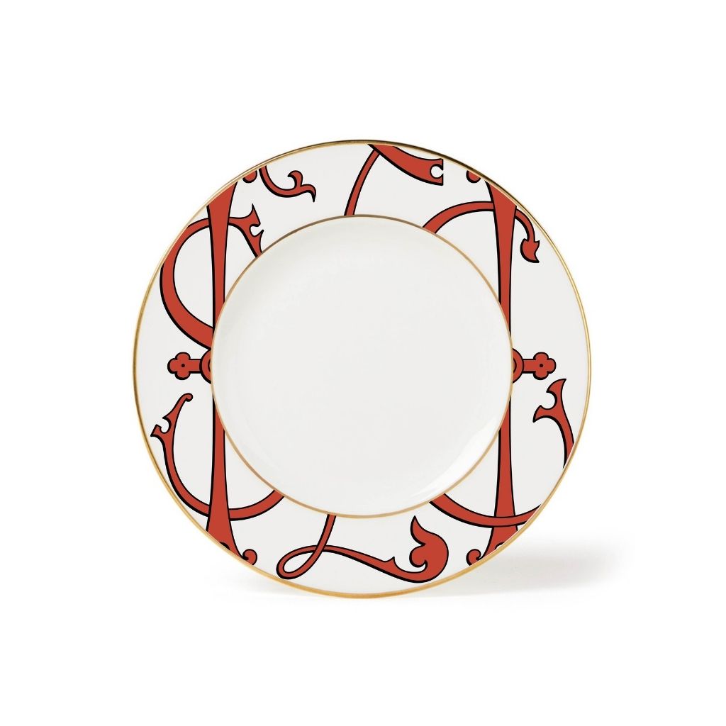 [09HO/02] Dinner plate French porcelain Limoges "HOSTEL Limoges" ⌀ 27 cm
