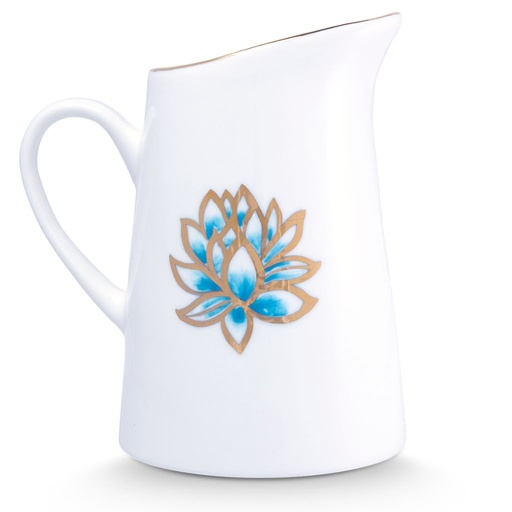 [20L/01-S] Hand painted modern porcelain carafe "Lotus"