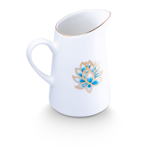 [23L/01-S] Small hand-painted porcelain Jar "Lotus" - 0.75 L